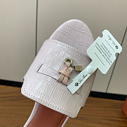 Colestore  Loro Piana Summer Charms Sandal Crocodile Leather Light Pink - 5