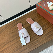 Colestore  Loro Piana Summer Charms Sandal Crocodile Leather Light Pink - 2