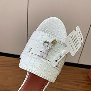 Colestore  Loro Piana Summer Charms Sandal Crocodile Leather White - 6