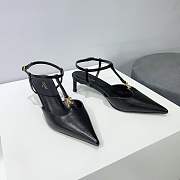 Colestore Celine Kitten T-Bar Strap Pump In Calfskin Black - 6