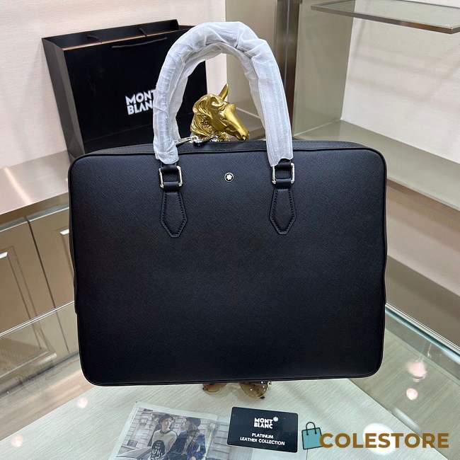 Colestore   Montblanc Large Briefcase in Sartorial Leather Black 39x30x5.5cm - 1