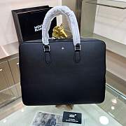 Colestore   Montblanc Large Briefcase in Sartorial Leather Black 39x30x5.5cm - 1