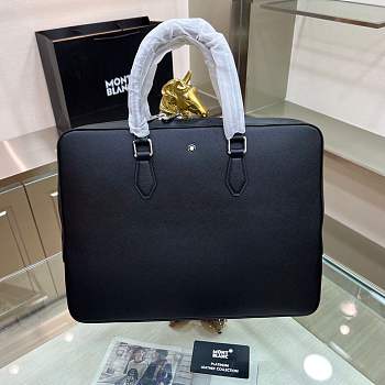 Colestore   Montblanc Large Briefcase in Sartorial Leather Black 39x30x5.5cm