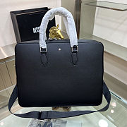 Colestore   Montblanc Large Briefcase in Sartorial Leather Black 39x30x5.5cm - 6