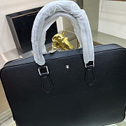 Colestore   Montblanc Large Briefcase in Sartorial Leather Black 39x30x5.5cm - 4