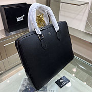 Colestore   Montblanc Large Briefcase in Sartorial Leather Black 39x30x5.5cm - 2