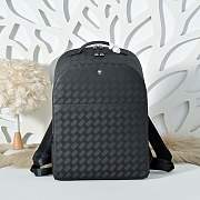 Colestore  Montblanc Large Backpack with 3 Compartments in Extreme Leather Black 44x32x15cm - 1