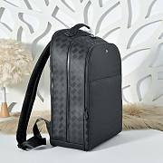 Colestore  Montblanc Large Backpack with 3 Compartments in Extreme Leather Black 44x32x15cm - 5