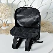 Colestore  Montblanc Large Backpack with 3 Compartments in Extreme Leather Black 44x32x15cm - 3