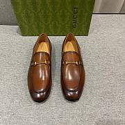 Colestore  Gucci Brown Leather Gucci Jordaan Loafer - 1