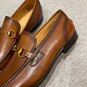 Colestore  Gucci Brown Leather Gucci Jordaan Loafer - 4