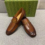 Colestore  Gucci Brown Leather Gucci Jordaan Loafer - 3