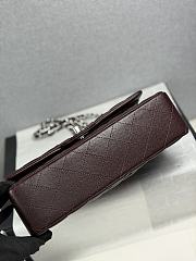Colestore Chanel Dark Brown Quilted Leather Classic Double Flap Bag Silver Hardware 25cm - 5