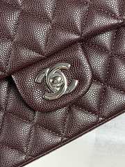 Colestore Chanel Dark Brown Quilted Leather Classic Double Flap Bag Silver Hardware 25cm - 6