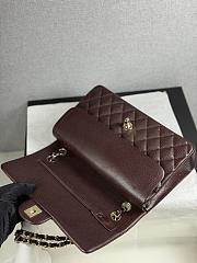 Colestore Chanel Burgundy Quilted Leather Classic Double Flap Bag Gold Hardware 25cm - 6