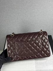 Colestore Chanel Burgundy Quilted Leather Classic Double Flap Bag Gold Hardware 25cm - 5