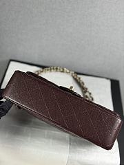 Colestore Chanel Burgundy Quilted Leather Classic Double Flap Bag Gold Hardware 25cm - 2