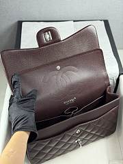 Colestore Chanel Dark Brown Jumbo Caviar Classic Flap Bag Silver Hardware 30cm - 2