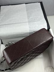Colestore Chanel Dark Brown Jumbo Caviar Classic Flap Bag Silver Hardware 30cm - 3