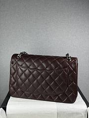 Colestore Chanel Dark Brown Jumbo Caviar Classic Flap Bag Silver Hardware 30cm - 4