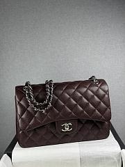 Colestore Chanel Dark Brown Jumbo Caviar Classic Flap Bag Silver Hardware 30cm - 6