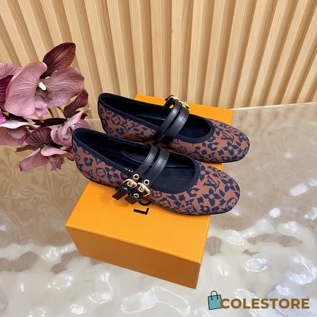 Colestore Louis Vuitton Bella Maryjane Ballet Flats Brown  Monogram Leopard - 1