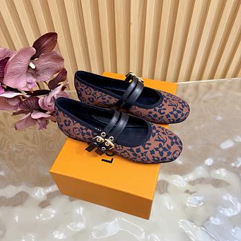Colestore Louis Vuitton Bella Maryjane Ballet Flats Brown  Monogram Leopard