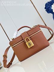 Colestore Louis Vuitton Low Key Vanity Bag Cognac Brown Calfskin 19 x 12 x 5.5 cm - 1