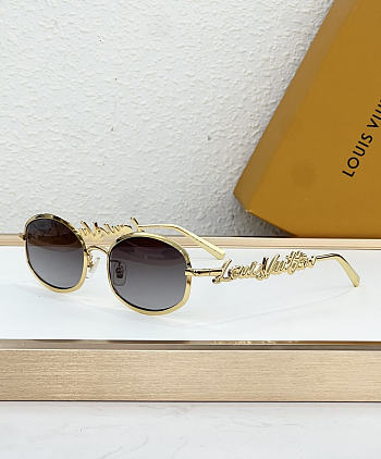 Colestore Louis Vuitton LV Script Round Eyeglasses Yellow