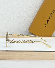Colestore Louis Vuitton LV Script Round Eyeglasses Yellow - 3