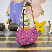 Colestore Louis Vuitton Pochette Valley Denim Fuchsia 15x7x21cm - 6