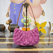 Colestore Louis Vuitton Pochette Valley Denim Fuchsia 15x7x21cm - 3