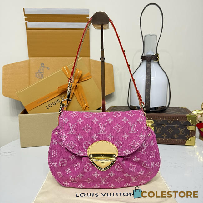 Colestore Louis Vuitton Sunset Bag Fuchsia Denim 27 x 18 x 3 cm - 1