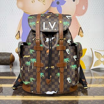 Colestore Louis Vuitton Christopher MM x The Darjeeling Limited Damier Other Brown 38 x 44 x 12.5 cm