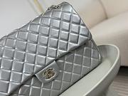 Colestore Chanel Classic Flap Bag in Metallic Lambskin Silver-Tone Hardware 40x11x16cm - 5
