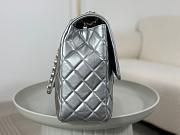 Colestore Chanel Classic Flap Bag in Metallic Lambskin Silver-Tone Hardware 40x11x16cm - 4