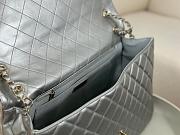 Colestore Chanel Classic Flap Bag in Metallic Lambskin Silver-Tone Hardware 40x11x16cm - 2