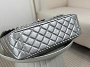 Colestore Chanel Classic Flap Bag in Metallic Lambskin Silver-Tone Hardware 40x11x16cm - 3