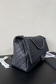 	 Colestore Chanel Maxi Classic Flap Bag in Grained Calfskin Black Silver-Tone Hardware 46.6x29x17cm - 6