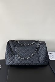 	 Colestore Chanel Maxi Classic Flap Bag in Grained Calfskin Black Silver-Tone Hardware 46.6x29x17cm - 3