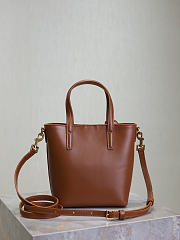 Colestore YSL Saint Laurent Mini Toy SHOPPING SAINT LAURENT in box leather in Fox leather 18x17x8cm - 2