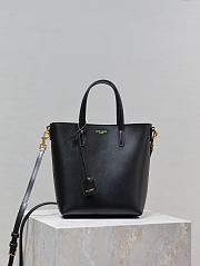 	 Colestore YSL Saint Laurent Mini Toy SHOPPING SAINT LAURENT in box leather in Black leather 18x17x8cm - 1