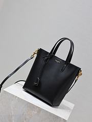 	 Colestore YSL Saint Laurent Mini Toy SHOPPING SAINT LAURENT in box leather in Black leather 18x17x8cm - 6