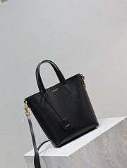 	 Colestore YSL Saint Laurent Mini Toy SHOPPING SAINT LAURENT in box leather in Black leather 18x17x8cm - 5