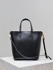 	 Colestore YSL Saint Laurent Mini Toy SHOPPING SAINT LAURENT in box leather in Black leather 18x17x8cm - 3