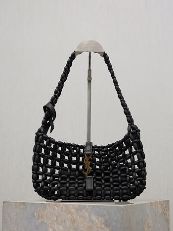 Colestore YSL  Saint Laurent LE 5 À 7 in wood beads in Black 21-28×15×6cm