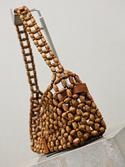Colestore YSL  Saint Laurent LE 5 À 7 in wood beads in Brown 21-28×15×6cm - 5