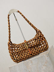 Colestore YSL  Saint Laurent LE 5 À 7 in wood beads in Brown 21-28×15×6cm - 3