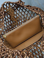 Colestore YSL  Saint Laurent ICARE medium in wood beads in Brown 31-46×28×16cm - 5