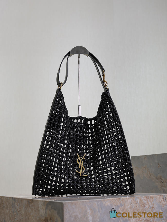 Colestore YSL  Saint Laurent Oxalis in raffia in Black 37×40×3cm - 1